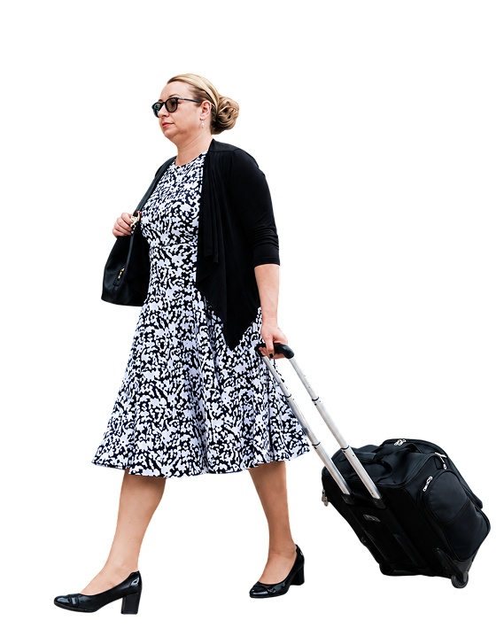 Marina Dubson traveling for legal representation